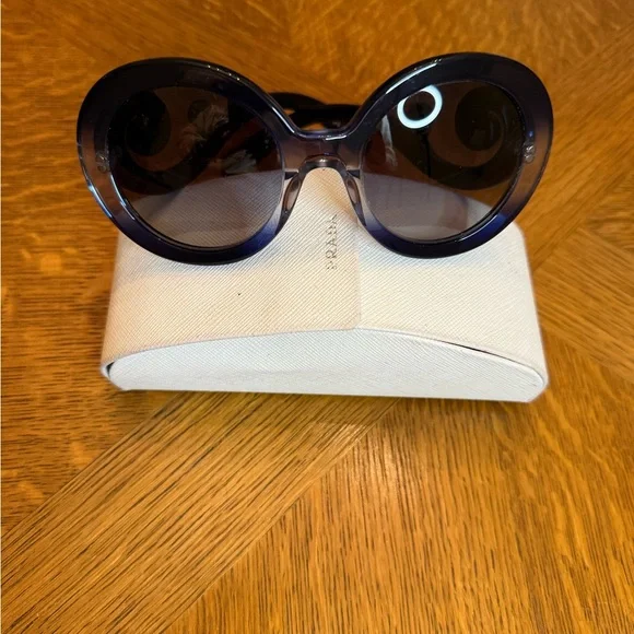 Prada Women's Dark Blue Sunglasses - Picture 7 of 7